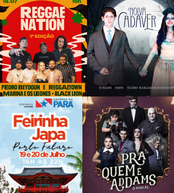 Agenda cultural O Amazônico: reggae, espetáculos, feirinhas e muito mais neste final de semana em Belém.