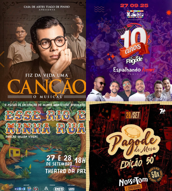 Agenda Cultural O Amazônico: peças paraenses, stand up e muito pagode neste final de semana em Belém.
