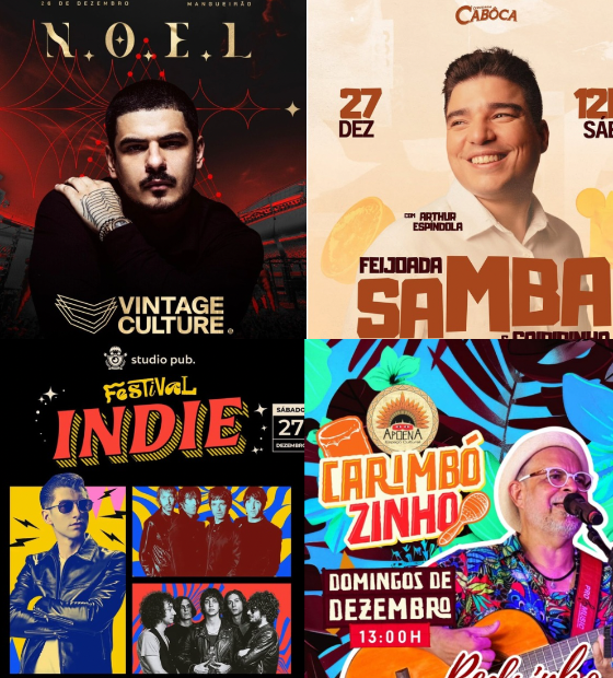 Agenda Cultural O Amazônico: festivais de música, samba, carimbó e muito mais neste final de semana em Belém.