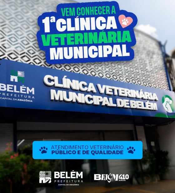 Primeira Clínica Veterinária Municipal de triagem é inaugurada em Belém 
