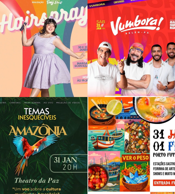 Agenda Cultural O Amazônico: musical, feirinhas, shows e muito mais neste final de semana em Belém.