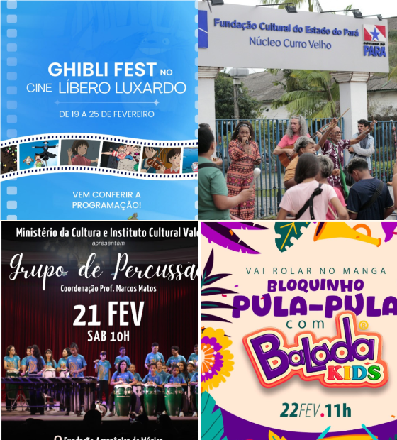 Agenda Cultural O Amazônico: cinema, bloquinhos e programações para a família toda neste final de semana em Belém.