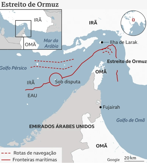 Guerra EUA x Irã: Após Forças Militares dizerem que bloqueio naval ao estreito de Ormuz começa nas próximas horas, petróleo dispara de novo.