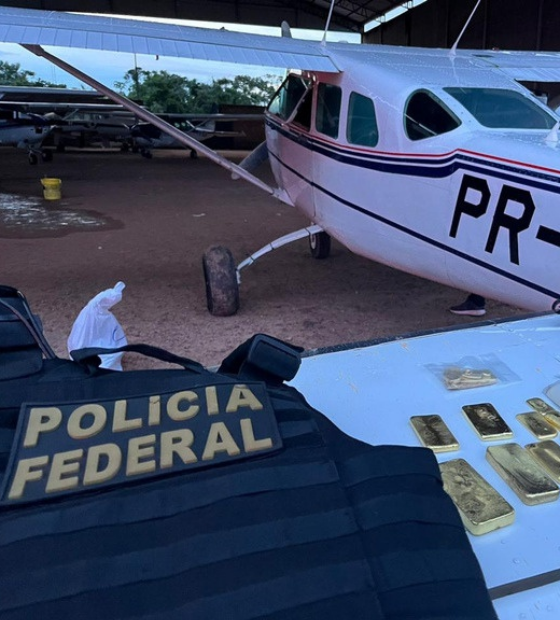Contrabando de ouro: PF e PRF apreendem metal e aeronave em Itaituba.