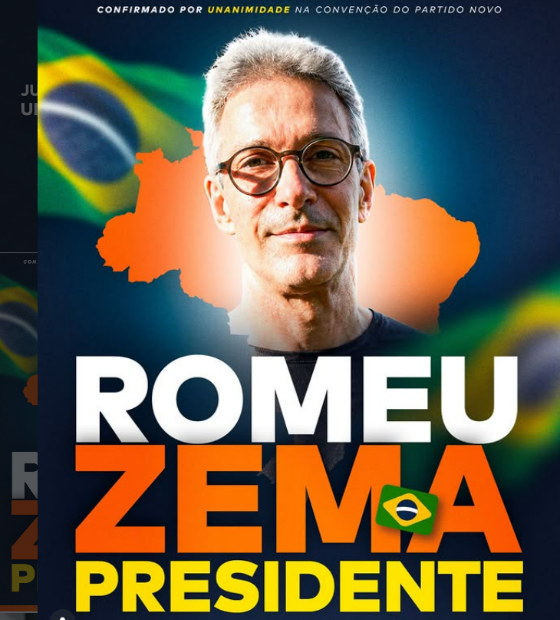 Partido Novo oficializa a candidatura de Romeu Zema à presidência da República