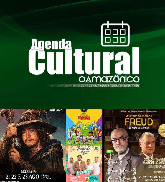 Agenda Cultural O Amazônico: Whindersson Nunes, Turma da Mônica e muito mais