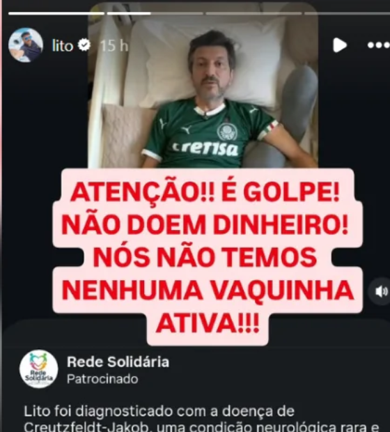 Falsa vaquinha em nome de Lito Sousa é denunciada nas redes sociais