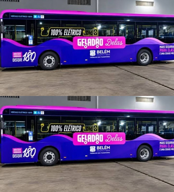 Geladão Delas: ônibus elétrico exclusivo para mulheres deve circular em Belém