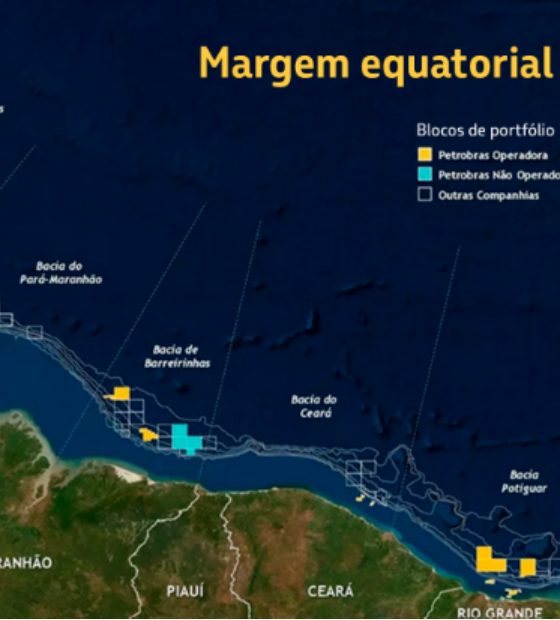 Petrobras prevê três novas perfurações na Bacia da Foz do Amazonas em 2027